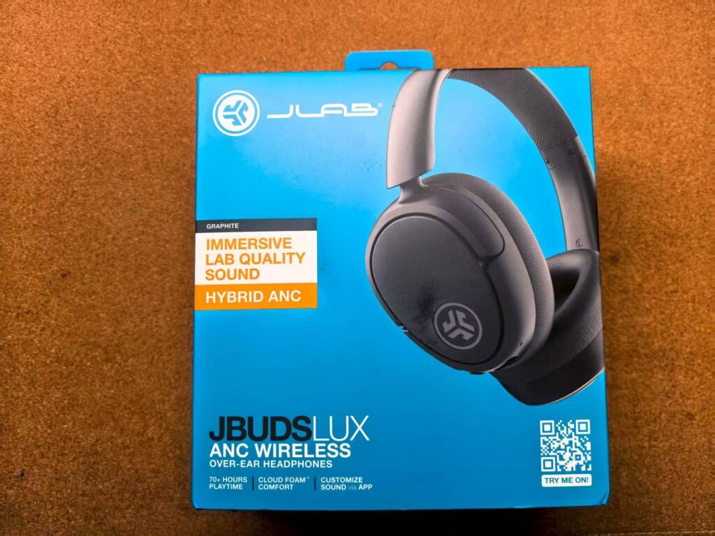 JLab JBuds Lux ANC Headphone package box